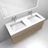 Zestaw Oltens Lun szafka podumywalkowa 120 cm z umywalką Stila LavaForm dąb/biały połysk 68756060 zdj.1