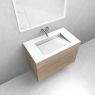 Zestaw Oltens Lun szafka podumywalkowa 80 cm z umywalką Stila LavaForm dąb/biały połysk 68760060 zdj.1