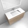 Zestaw Oltens Lun szafka podumywalkowa 100 cm z umywalką Stila LavaForm dąb/biały połysk 68762060 zdj.1