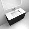 Zestaw Oltens Lun szafka podumywalkowa 100 cm z umywalką Stila LavaForm czarny mat/biały połysk 68762300 zdj.1