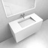 Zestaw Oltens Lun szafka podumywalkowa 100 cm z umywalką Stila LavaForm biały mat 68763000 zdj.1