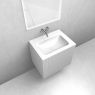 Zestaw Oltens Lun szafka podumywalkowa 60 cm z umywalką Kalla LavaForm biały mat/biały połysk 68768000 zdj.1