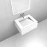 Oltens Vernal set: 60 cm vanity unit with Stila LavaForm washbasin in gloss white 68807000 zdj.2