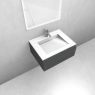 Oltens Vernal set: 60 cm vanity unit with Stila LavaForm washbasin in matt graphite/gloss white 68807400 zdj.4