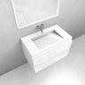 Oltens Vernal set: 80 cm vanity unit with Stila LavaForm washbasin in glossy white 68809000 zdj.2