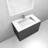 Oltens Vernal set: 80 cm vanity unit with Stila LavaForm washbasin in matt graphite/gloss white 68809400 zdj.4