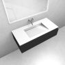 Oltens Vernal set: 100 cm vanity unit with Stila LavaForm washbasin in matt black/gloss white 68813300 zdj.2