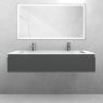 Oltens Vernal-Set: 120 cm breiter Waschtischunterschrank mit Stila LavaForm-Waschbecken in Graphit matt/Weiß glänzend 68815400 zdj.3