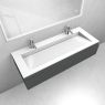 Oltens Vernal-Set: 120 cm breiter Waschtischunterschrank mit Stila LavaForm-Waschbecken in Graphit matt/Weiß glänzend 68815400 zdj.4
