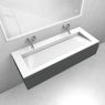 Oltens Vernal-Set: 120 cm breiter Waschtischunterschrank mit Stila LavaForm-Waschbecken in Graphit matt/Weiß glänzend 68815400 zdj.2