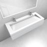 Oltens Vernal-Set: Waschtischunterschrank 120 cm mit Waschtisch „Stila LavaForm“ in Mattgrau/Hochglanzweiß 68815700 zdj.4