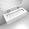 Oltens Vernal-Set: Waschtischunterschrank 120 cm mit Waschtisch „Stila LavaForm“ in Mattgrau/Hochglanzweiß 68815700 zdj.2