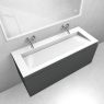 Oltens Vernal set: 120 cm vanity unit with Stila LavaForm washbasin in matt graphite/gloss white 68816400 zdj.2