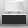 Oltens Vernal set: 120 cm vanity unit with Stila LavaForm washbasin in matt black/gloss white 68817300 zdj.1