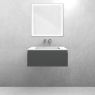 Oltens Vernal set: 60 cm vanity unit with Stila LavaForm washbasin in matt graphite/matt white 68819400 zdj.1