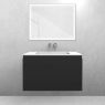 Oltens Vernal-Set: 80 cm breiter Waschtischunterschrank mit Stila LavaForm-Waschbecken, mattschwarz/mattweiß, 68823300 zdj.1