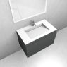 Oltens Vernal set: 80 cm vanity unit with Stila LavaForm washbasin in matt graphite/matt white 68823400 zdj.4
