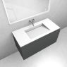 Oltens Vernal set: 100 cm vanity unit with Stila LavaForm washbasin in matt graphite/matt white 68826400 zdj.2