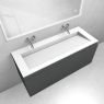 Oltens Vernal-Set: Waschtischunterschrank 120 cm mit Waschbecken Stila LavaForm, Graphit matt/Weiß matt 68828400 zdj.2