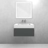 Oltens Vernal set: 60 cm vanity unit with Stila LavaForm washbasin in matt graphite/gloss white 68831400 zdj.1