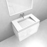Oltens Vernal set: 80 cm vanity unit with Stila LavaForm washbasin in gloss white 68835000 zdj.2