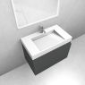 Oltens Vernal set: 80 cm vanity unit with Stila LavaForm washbasin in matt graphite/gloss white 68835400 zdj.4