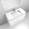 Oltens Vernal set: 100 cm vanity unit with Stila LavaForm washbasin in gloss white 68836000 zdj.4