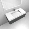 Oltens Vernal set: 100 cm vanity unit with Stila LavaForm washbasin in matt graphite/gloss white 68837400 zdj.4