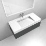 Oltens Vernal set: 100 cm vanity unit with Stila LavaForm washbasin in matt graphite/gloss white 68837400 zdj.2