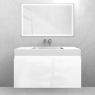 Oltens Vernal set: 100 cm vanity unit with Stila LavaForm washbasin in gloss white, 68838000 zdj.1