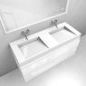 Oltens Vernal-Set: 120 cm breiter Waschtischunterschrank mit Stila LavaForm-Waschbecken in Weiß Hochglanz 68839000 zdj.2