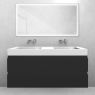 Oltens Vernal set: 120 cm vanity unit with Stila LavaForm washbasin in matt black/gloss white 68839300 zdj.1