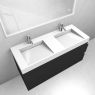 Oltens Vernal set: 120 cm vanity unit with Stila LavaForm washbasin in matt black/gloss white 68839300 zdj.4