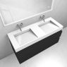Oltens Vernal set: 120 cm vanity unit with Stila LavaForm washbasin in matt black/gloss white 68839300 zdj.2