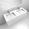 Oltens Vernal-Set: Waschtischunterschrank 120 cm mit Waschtisch „Stila LavaForm“ in Mattgrau/Hochglanzweiß 68839700 zdj.4