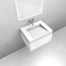 Oltens Vernal set: 60 cm vanity unit with Stila LavaForm washbasin in gloss white/matt white 68841000 zdj.2