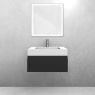 Oltens Vernal set: 60 cm vanity unit with Stila LavaForm washbasin in matt black/matt white 68841300 zdj.3