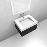 Oltens Vernal set: 60 cm vanity unit with Stila LavaForm washbasin in matt black/matt white 68841300 zdj.2