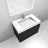 Oltens Vernal set: 80 cm vanity unit with Stila LavaForm washbasin in matt black/matt white 68843300 zdj.4