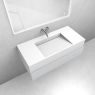Oltens Vernal set: 100 cm vanity unit with Stila LavaForm washbasin in matt grey/matt white 68847700 zdj.2