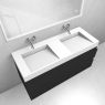 Oltens Vernal set: 120 cm vanity unit with Stila LavaForm washbasin in matt black/matt white 68849300 zdj.2