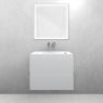 Oltens Vernal-Set: 60 cm breiter Waschtischunterschrank mit Kalla LavaForm-Waschbecken in Mattgrau/Hochglanzweiß 68850700 zdj.1