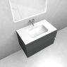 Oltens Vernal set: 80 cm vanity unit with Kalla LavaForm washbasin in matt graphite/gloss white 68853400 zdj.2
