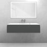 Oltens Vernal set: 100 cm vanity unit with Kalla LavaForm washbasin in matt graphite/gloss white 68857400 zdj.1