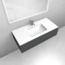 Oltens Vernal set: 100 cm vanity unit with Kalla LavaForm washbasin in matt graphite/gloss white 68857400 zdj.4