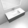 Oltens Vernal set: 100 cm vanity unit with Kalla LavaForm washbasin in matt graphite/gloss white 68857400 zdj.2