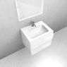 Oltens Vernal set: 60 cm vanity unit with Kalla LavaForm washbasin in gloss white/matt white 68859000 zdj.4