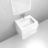 Oltens Vernal set: 60 cm vanity unit with Kalla LavaForm washbasin in gloss white/matt white 68859000 zdj.2