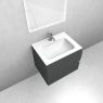 Oltens Vernal set: 60 cm vanity unit with Kalla LavaForm washbasin in matt graphite/matt white 68859400 zdj.4