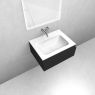 Oltens Vernal set: 60 cm vanity unit with Kalla LavaForm washbasin in matt black/matt white 68860300 zdj.2
